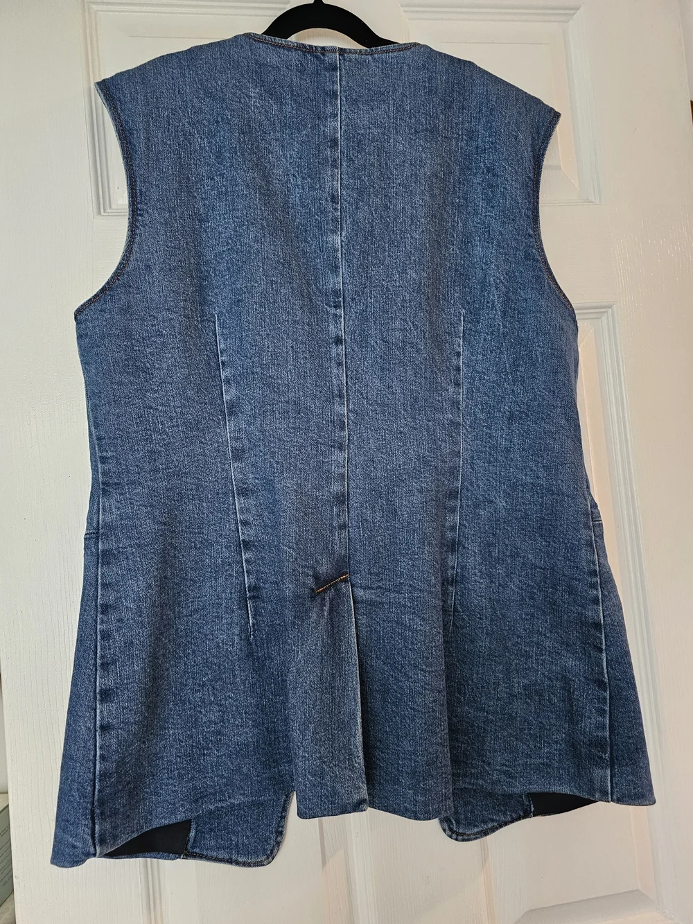 Antonio Melani Sleeveless Denim Vest - Blue - Picture 5 of 6